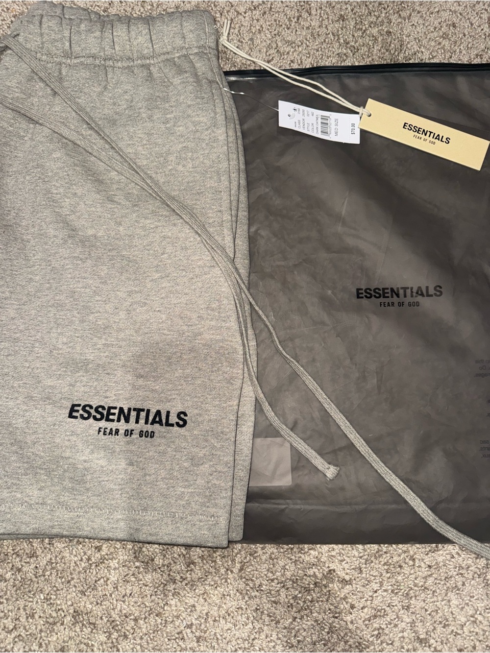 Fear of God ESSENTIALS Light Gray Jogger Sweatpants